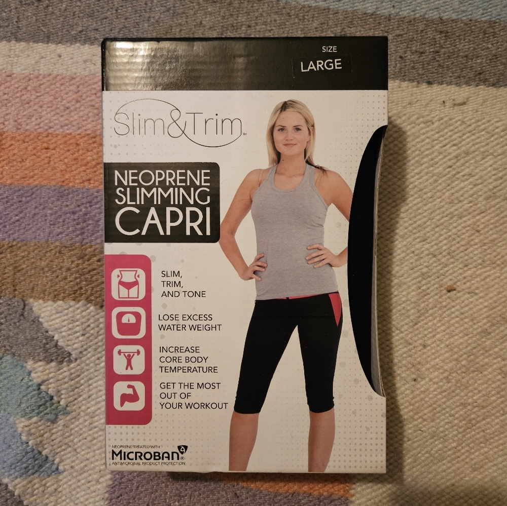 New Slim & Trim Neoprene Womens Slimming Capri size large